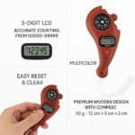 Combo Wooden Digital Finger Counter with Mini LED Display Adjustable Finger Tally Counter for Chanting Meditation & Tasbih Counting Use for naam jaap Mantra Jap jaap Counter Multicolor - Image 3
