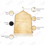 Combo of 2 Janamaz Velvet Prayer Mat | one Kid + one Adult (Pack of 2) | Soft Thick Islamic Prayer Rug Set for Children & Grown Ups | Premium Namaz Mat for Home, Ramdan, Hajj and Umrah (Golden) - Image 4