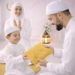 Combo of 2 Janamaz Velvet Prayer Mat | one Kid + one Adult (Pack of 2) | Soft Thick Islamic Prayer Rug Set for Children & Grown Ups | Premium Namaz Mat for Home, Ramdan, Hajj and Umrah (Golden) - Image 8