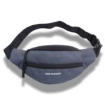 Dein Kleider Waist Pack Travel Handy Hiking Zip Pouch Document Money Phone Belt Sport Bag Bum Bag for Men and Women Nylon (Grey) - Image 3