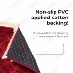 Combo of 2 Janamaz Velvet Prayer Mat | one Kid + one Adult (Pack of 2) | Soft Thick Islamic Prayer Rug Set for Children & Grown Ups | Premium Namaz Mat for Home, Ramdan, Hajj and Umrah (Maroon) - Image 6