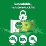 Dettol Germ Protection Wet Wipes for Skin & Surfaces, Original - 40 Count|| Moisture-Lock Lid - Image 4