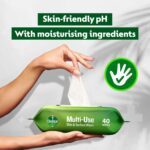 Dettol Germ Protection Wet Wipes for Skin & Surfaces, Original - 40 Count|| Moisture-Lock Lid - Image 5