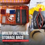 Boldfit Shoe Bag for Shoe with Zipper Organizer in Travelling Portable Shoe Cover for Dustproof Packing Shoe Bags Pouches Travel in Keeping Bag Organized Shoes Cover Vertical Shoe Bag -Pack of 6 Black - Image 4