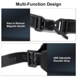 Arctic Hunter Large Fanny Pack for Men Heavy Chest Bag with Magnetic Buckle Big Waist Pouch Polyester Sling Bag for Men Crossbody Water-Resistant Passport Side Bag for Travel Business Office,Black - Image 6