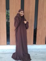 Prayer Maxi Dress for Muslims Islamic Prayer Maxi Dress for Muslim Women - A Symbol of Faith, Modesty (Brown) - Image 5