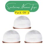 Islamic Prayer Kufi Muslim Cap for Men and Boys, Namaz Topi for Namaz, Comfortable and Stylish Headwear for Daily Prayers and Religious Occasions, White, Pack of 3 - Image 3