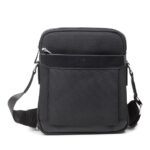 Imperial Series Messenger Shoulder Bag, Black Canvas, Adjustable Strap, Multiple Compartments - Image 2