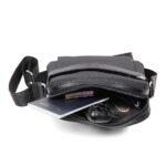 Imperial Series Messenger Shoulder Bag, Black Canvas, Adjustable Strap, Multiple Compartments - Image 6