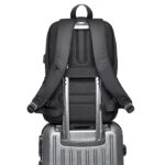 Aspire 22L Waterproof Laptop Backpack for Bikers, 16 Laptop Compartment, USB Port, Anti-Theft Pocket, Multiple Compartments - Full BlackBlue-Black - Image 5