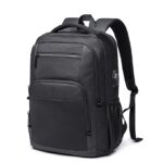 Aspire 22L Waterproof Laptop Backpack for Bikers, 16 Laptop Compartment, USB Port, Anti-Theft Pocket, Multiple Compartments - Full BlackBlue-Black
