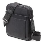 Imperial Series Messenger Shoulder Bag, Black Canvas, Adjustable Strap, Multiple Compartments - Image 7