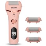 AGARO Callus Remover with 3 Interchangeable Head Rollers, Electronic Foot Scrubber For Callus & Dead Skin Removal, Pedicure Device, 2 Speed, Rechargeable Foot Care, Waterproof, CR1727, Pink - Image 2