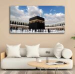 Aadee Craft Makkah al-Mukarramah Premium Canvas Wall Painting With Wooden Frame for Living Room Drawing Room Hotel Office Home Decor Size Large Big (48x24 inches) - Image 2
