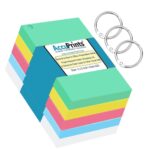 AccuPrints 100 Coloured Index Flash Cards Tray - 5 Colours - 3x5 inch - 100 Cards - 200 GSM Thick (Unruled) - Image 2