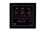 Ajanta Quartz OLC - 302 Plastic Digital Red LED Square Wall Clock (Black, 25.4 cm x 25.4 cm x 3.5 cm) - Image 2