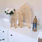 American Elm Pack of 3 Wooden Islamic Mihrab Decor - Mosque-Inspired Ramadan Decorations | Islamic Wall Art | Ramadan Kareem Home Decor | Eid Mubarak Table Display | Eid Decor - Image 2