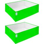 Anandi Green's Premium HDPE UV Protected 260 GSM Square Shaped Green Colour Plants Grow Bags Suitable for Terrace and Vegetable Gardening (Pack of 2, 24X18X9 INCH) - Image 2