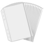 Antner 12 PCS Binder Pockets A5 Size Binder Zipper Folders for 6-Ring Notebook Binder, Waterproof PVC Pouch Document Filing Bags - Image 2