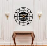 Arabs Kaaba Design Metal Analog Islamic Wall Clock (50 CM) | Elegant & Durable Metal Frame | Silent & Accurate Movement | Premium Home, Office & Mosque Décor for Islamic Occasions, Black - Image 2
