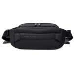 Arctic Hunter Large Fanny Pack for Men Heavy Chest Bag with Magnetic Buckle Big Waist Pouch Polyester Sling Bag for Men Crossbody Water-Resistant Passport Side Bag for Travel Business Office,Black - Image 2