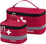 Azonee 2 Pieces First Aid Kit Bags, Empty Medicine Bags, First Aid Bag, Portable Medical Medicine Bags for Outdoor Camping, Travel, Work, Vacation (Red) Modern - Image 2