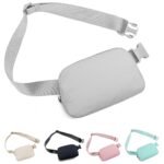 Belt Bag Waist Pack Bum Bag Crossbody Fanny Pack for Women and Men with Adjustable Strap Small Waist Pouch for Travel Workout Running Hiking(Gray) - Image 2