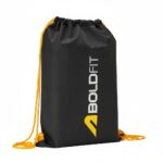 Boldfit Drawstring Bag for Men 25ltrs Gym Bag for Man & Women Small Bags for Mens Multipurpose Drawstring Backpack Kit for Shoes, Travel StringBag for Men Rope Bags for Mens String Backpack - Black - Image 2