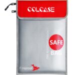 COLCASE Fireproof Document Bag 15" x 11" . NON-ITCHY Silicone Coated Fire Resistant Money Bag . Fireproof Safe Storage for Money , Documents , Jewelry and Passport - Image 2