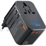 Ceptics Universal Charger Adapter with Type C 65W Laptop/MacBook Mobile Charging, 4 in 1 International Travel Adapter, 1 USB 2 USB-C W/3.1A Max, 10 Years Warranty, Worldwide Travel Adapter, Black - Image 2