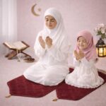 Combo of 2 Janamaz Velvet Prayer Mat | 1 Kid + 1 Adult (Pack of 2) | Soft Thick Islamic Prayer Rug Set for Children & Grown Ups | Premium Namaz Mat for Home, Ramdan, Hajj and Umrah (Brown) - Image 2