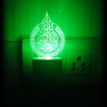 DIONA Plastic Night Lamp Allah Islam Muslim LED 3D Illusion Multi Color Changing Allah Written Kalma Night Light Portable Home, Office, Kidsroom, Bedroom - Image 2