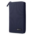 DailyObjects Nylon Travel Passport Holder Credit Card Wallet Case for Men & Women| Nylon| Travel Organizer with Internal Pockets and YKK Zipper| Dedicated Slots with Exterior Rear Stash Pocket| Blue - Image 2