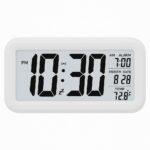 Digital Alarm Clock Table Clock for Students, Home, Office, Corporate with Automatic Sensor, Date & Temperature. (White Digital) - Image 2