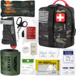 EVERLIT Emergency Trauma Kit, CAT GEN-7 Tourniquet 36" Splint, Military Combat Tactical IFAK for First Aid Response, Critical Wounds, Severe Bleeding Control (Black Camo) - Image 2