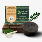 Earthy Sapo Ayurvedic Neem & Curry Leaves Unscented Shampoo Bar, 75g, Pack of 1 | Suitable for Babies | Vegan, Eco-Friendly Hair Care | Free from Chemicals - Image 2