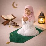 FAF Custom Baby Janamaz Prayer Mat | Customized Kids Islamic Prayer Rug for Boy & Girl (1 to 10) | Soft Thick Namaz Mat, Portable Travel Janemaaz | Mussalla for Home, Mosque, Hajj & Umrah (Green) - Image 2