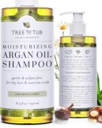 Fragrance Free Shampoo for Sensitive Skin by Tree To Tub - pH 5.5 Balanced Unscented Shampoo with Organic Moroccan Oil, Wild Soapberries 8.5 oz - Image 2