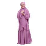 Full Length Prayer Burqa for Kids with Hijab, Modest Islamic Burqa, for Papa ki Pari - Image 2