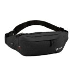 GUSTAVE® Waist Bag for Man, Dual Layer Zippered Running Side Bag, Fanny Pack, Ultra Slim Lightweight Sport Casual Crossbody Sling Phone Bag, Black - Image 2