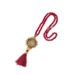 HADIYAH Premium Customisable 100 Beads Crystal Tasbeeh | with Name or Bismillah | Maroon - Image 2