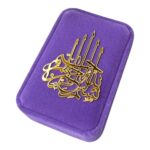 HADIYAH Purple Velvet Tasbeeh Combo Pearl Tasbeeh with Digital Counter - Image 2