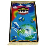HADIYAH Rectangle Rainbow Salah Joy Kids Design Premium Janamaz | Prayer Mat with Name Customisation Option | Soft Velvet Prayer Rug - Image 2
