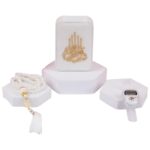 HADIYAH White Velvet Tasbeeh Combo Pearl Tasbeeh with Digital Counter - Image 2