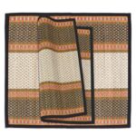 HOKIPO Natural River Grass Handcrafted Pooja Floor Mats/Meditation Prayer, Sittting, Aasan Mat Chatai Set of 2, 18x18 Inches (IN78-BLK*2) - Image 2