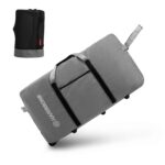 Harissons Holdall Wheeled Duffel Bag | 97L | Foldable & Spacious Travel Luggage with Smooth Wheels, Lockable Pullers & Quick-Grab Handles (Grey) - Image 2