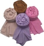 ICW Women Soft Chiffon Georgette Scarves Shawl Stoles Long Scarf Wrap head Scarves - Image 2