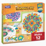 Imagimake DIY Mandala Art Kit for Girls 9-12 | Coloring & Painting Art Kit Set with Water Brush Pen & Stamps | Crafts & Gifts for Kids Age 10-12 - Image 2