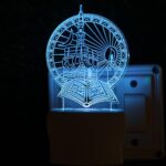 Islamic MASJID 3D Optical Illusion Acrylic Night Lamp, 7 Colors RGB Auto Colour Changing LED Plug n Play Night Light, Office Light, Best Gift - Pack of 1 (SD105,Multicolour, 3 Inch) - Image 2