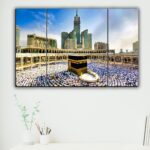 JB Creations Islamic Makka Madina Painting | Kaaba wall Art Digital Reprint 12 inch x 18 inch Painting (Without Frame, Pack of 3) - Image 2